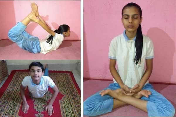 International yog diwas celebration at MVM Trilanga Bhopal.